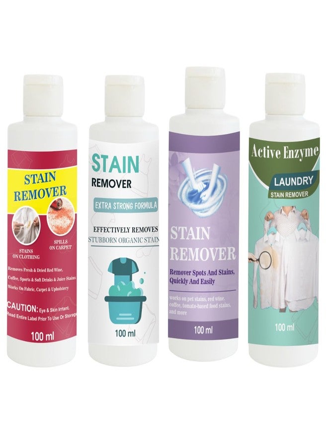 TOOVUS Stain Remover Combo Pack of Red, Doll, Purple and Pista Stain Remover | Multi-Surface Cleaning Solution for Clothes, Fabrics, Upholstery (100 g Each) - Image 1